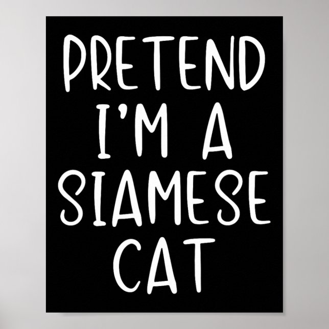 Förbibehåll Siamese Cat Costume Halloween Lazy Eas Poster (Framsidan)