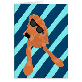 Förbigå den kalla Redbone coonhounden Hälsningskort