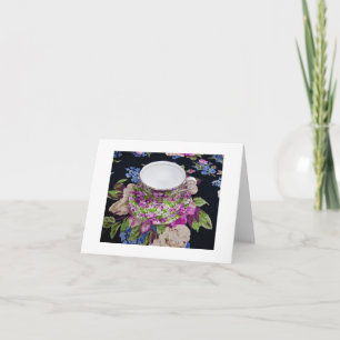 Förbigår purpurfärgade Violets för vintageTeakopp Kort