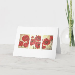 "Förbigår vallmor Notecard Kort