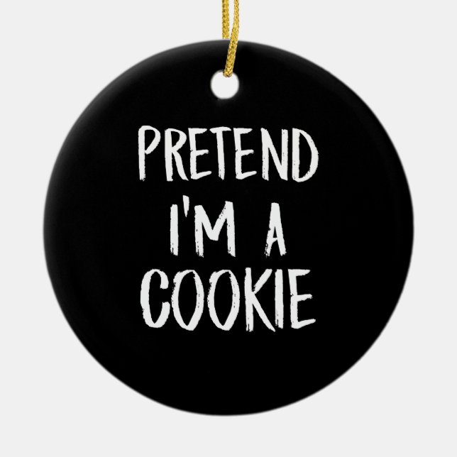 Förbij Im A Cookie | Funny Halloween Party Gift Julgransprydnad Keramik (Framsidan)