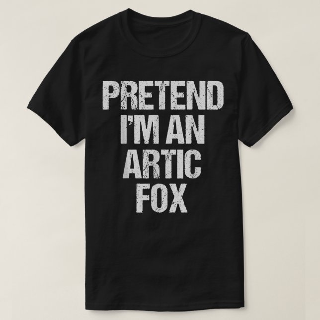 Förbij Im an Arktis Fo Costume Funny Lazy Hallskul T Shirt (Design framsida)