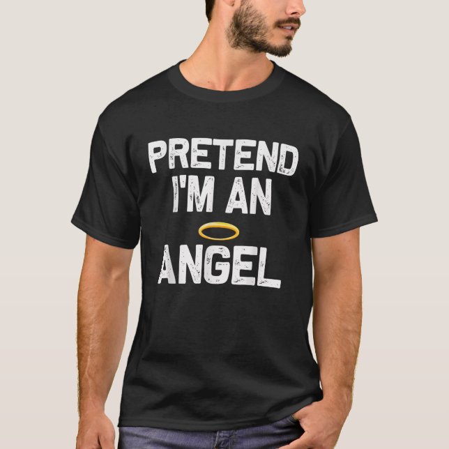 Förbinda Im an Angel Halloween Costumes T Shirt (Framsida)