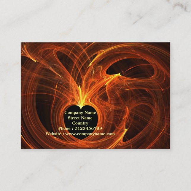 Förbindande hjärtor visitkort (Framsida)