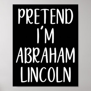 Förbindelse Abraham Abe Lincoln Costume Halloween Poster