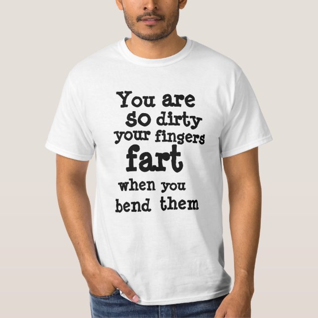 Förbindelse Farty Finger T Shirt (Framsida)