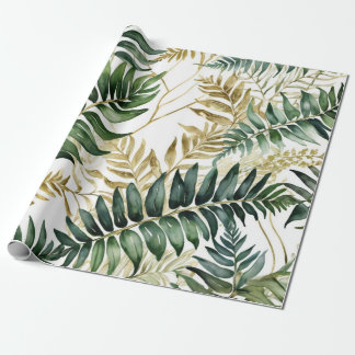 Förbindelse Fern löv luxurious Golld Presentpapper