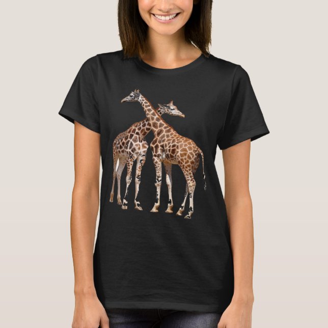 Förbindelse Giraffe kärlek T Shirt (Framsida)