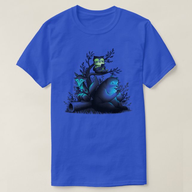Förbindelse med skogsdjuren med Telefoner T Shirt (Design framsida)