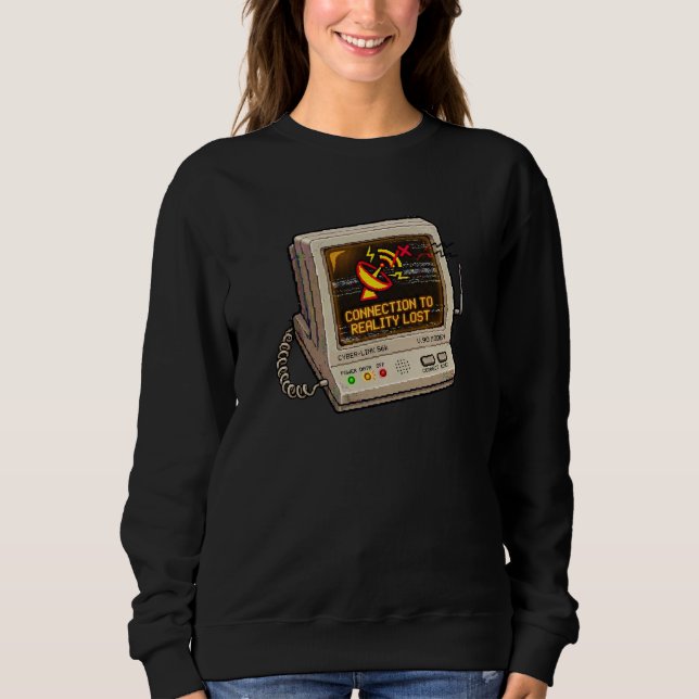 Förbindelse Med Verkligheten Förlorad Retro Intern T Shirt (Framsida)