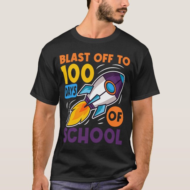 Förbindelse till 100 dagar av skolresor i Rymden T Shirt (Framsida)