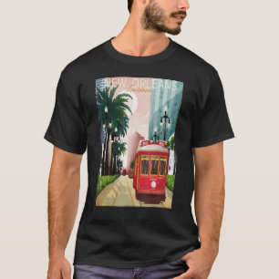 Förbindelse Watercolor Souvenir himlar New Orleans T Shirt
