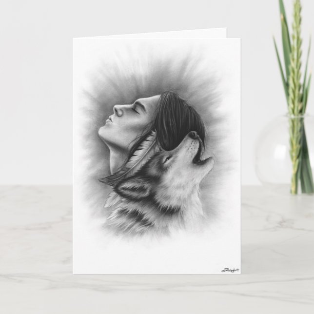 Förbindelsekort för hälsning för Soulsmanvarg Kort (Framsida)