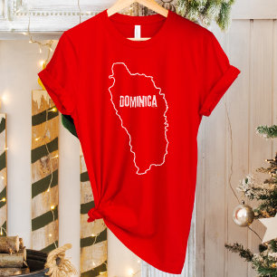 Förbindelselinjen Dominica Land Karta Dominican Gr T Shirt