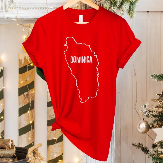 Förbindelselinjen Dominica Land Karta Dominican Gr T Shirt (Skapare uppladdad)