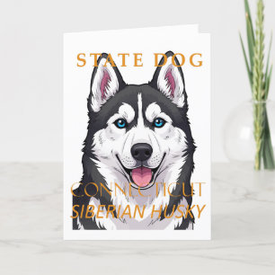 Förbindelseområdet Hund Siberian husky Helgkort