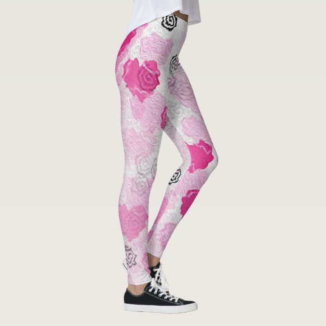 Förbindelser för hjärtutskrift leggings (Höger)