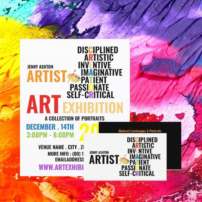 Förbindelser mellan konstnärer, Professionell kons Visitkort (Skapare uppladdad)