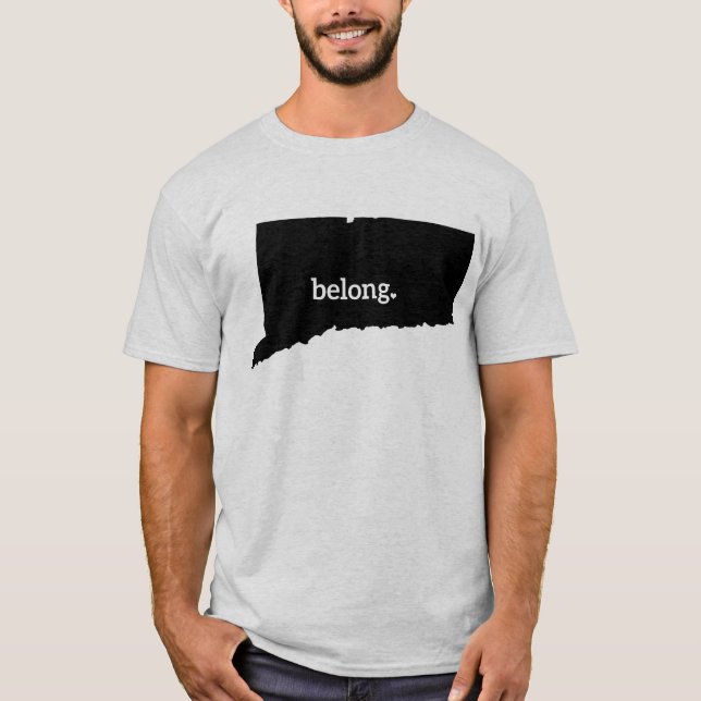 Förbindelsestaten Karta Belong T Shirt (Framsida)