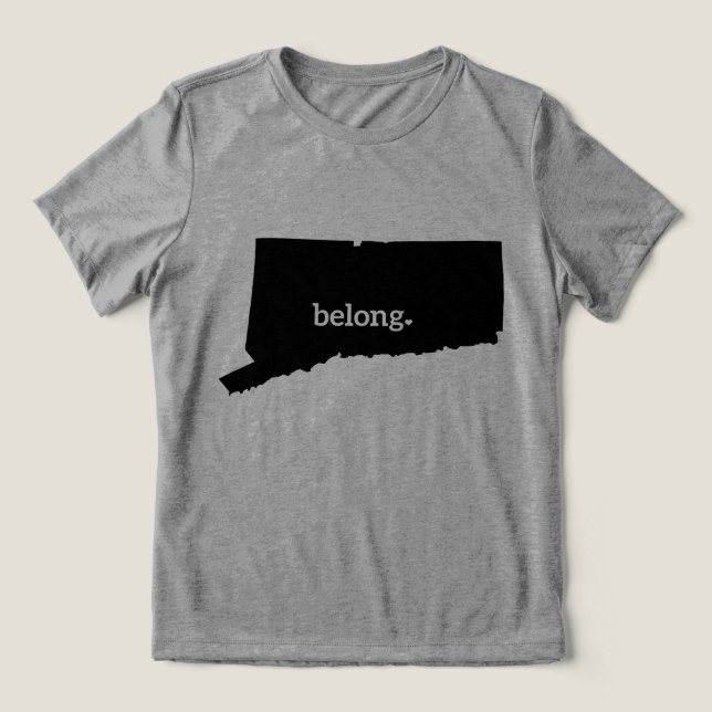 Förbindelsestaten Karta Belong T Shirt (Design Framsida)
