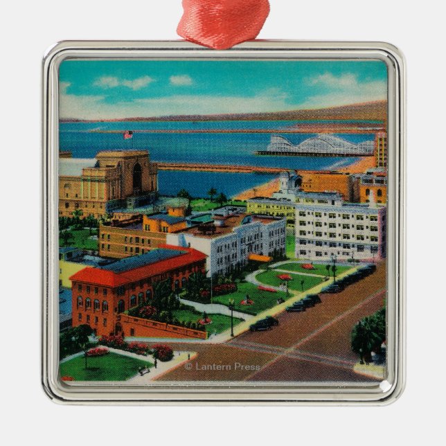 Förbise havavenyn, visningsalong julgransprydnad metall (Framsidan)