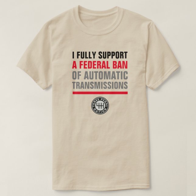 FÖRBJUDA AUTOMATISKA ÖVERFÖRINGAR T SHIRT (Design framsida)