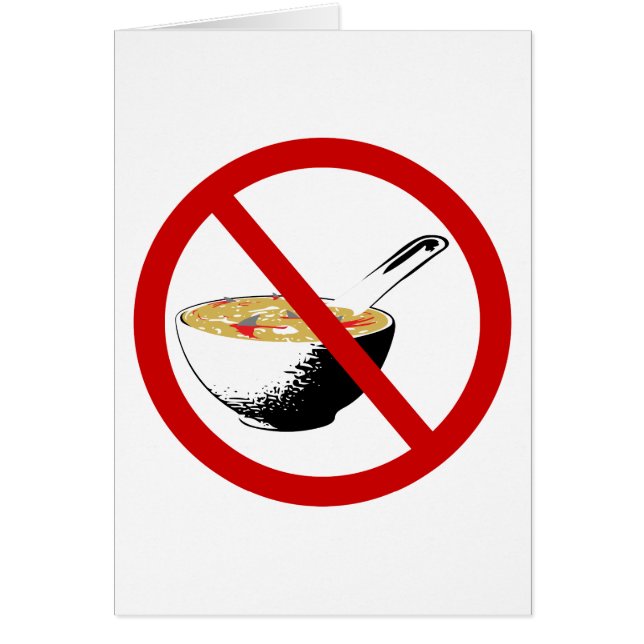 förbjuda hajfenor i soppa hälsningskort (Framsidan)