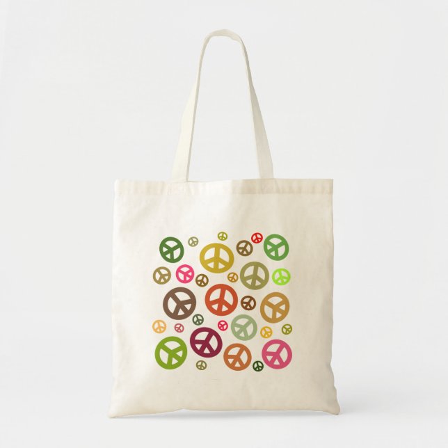 Förbjuda totot för bombarderafredsymbolet hänger tygkasse (Framsidan)