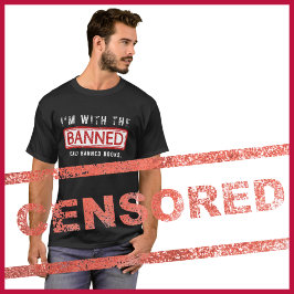 Förbjuden censur av Bokar är jag med det förbjudna T Shirt