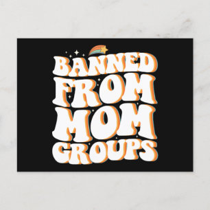 Förbjuden från Mamma-grupper LUNT Mors dag Groovy Vykort