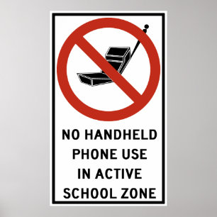 Förbjuden Handheld mobil använda Poster