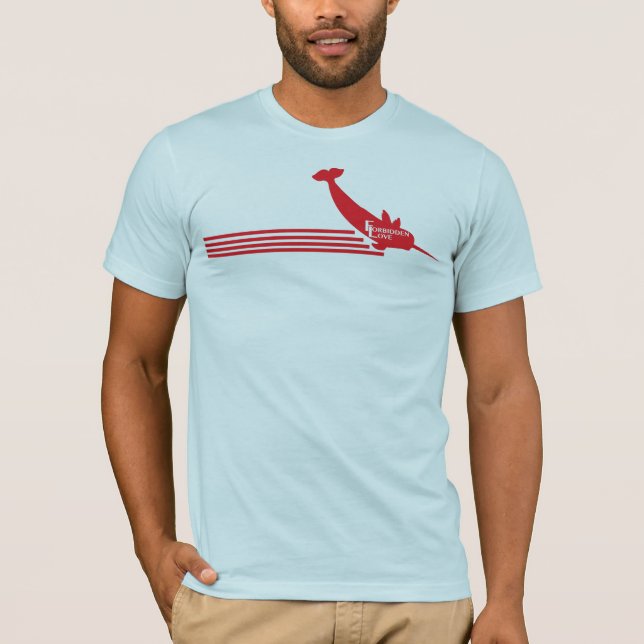 Förbjuden kärlek bevingada Narwhal T Shirt (Framsida)