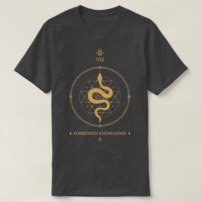 Förbjuden kunskapsnosake t shirt (Design framsida)