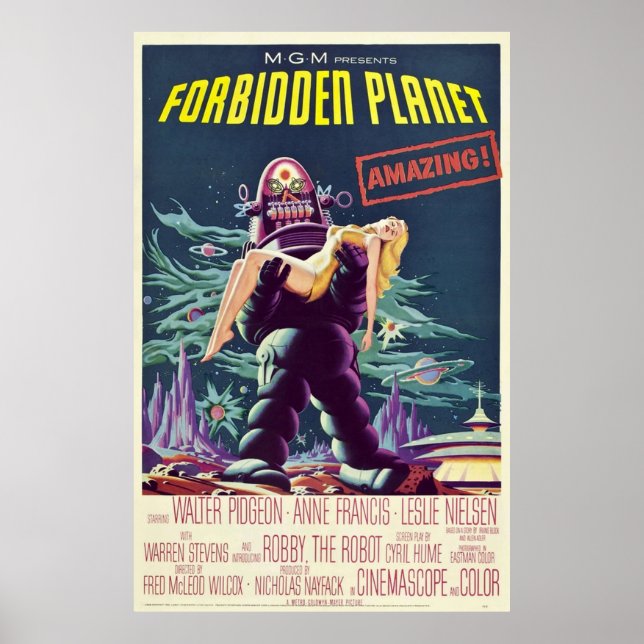 Förbjuden planet 1956 poster (Framsidan)
