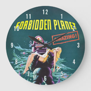 Förbjuden Planet Classic Sci-Fi-film Poster Stor Klocka