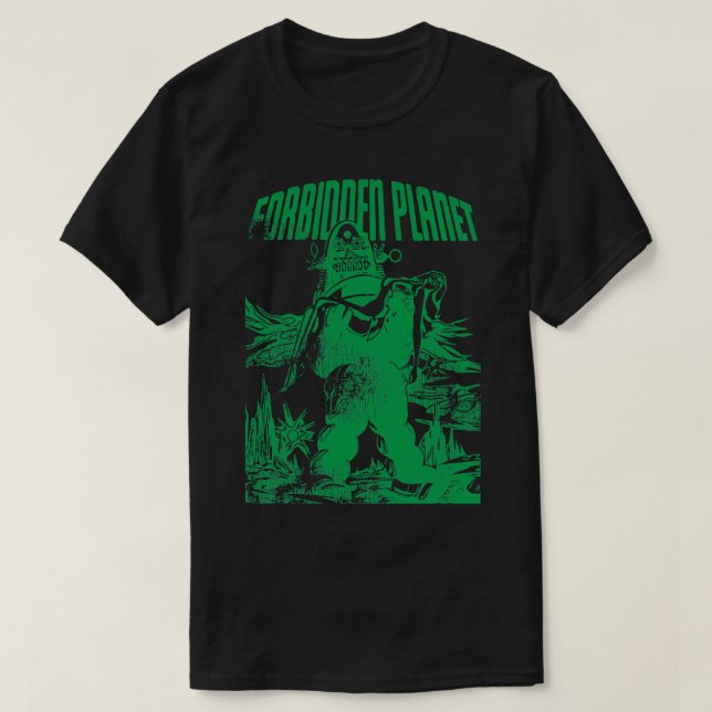 Förbjuden Planet Retro 50s-film T Shirt (Design framsida)
