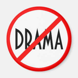 Förbjudet drama-tecken magnet