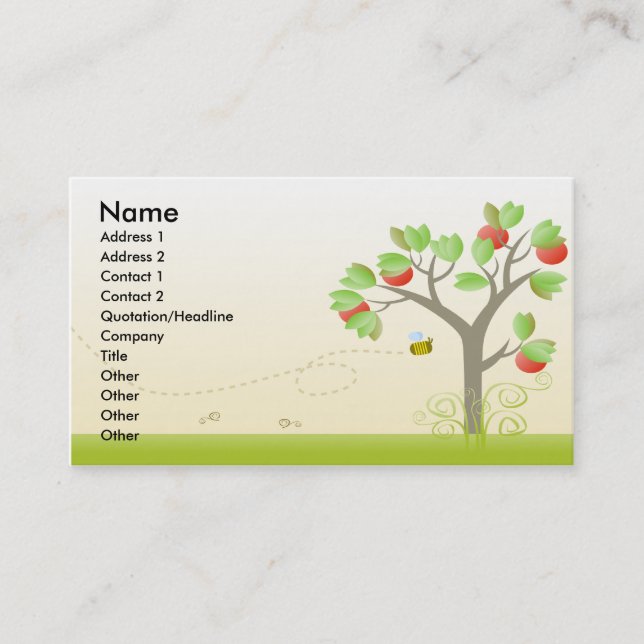 Förbjudet land visitkort (Framsida)