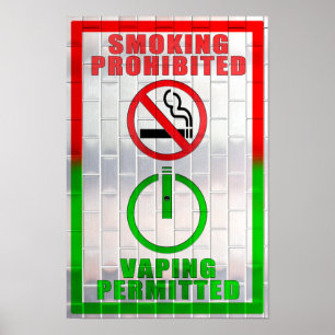 Förbjudit att röka, Vaping till5At affischen Poster