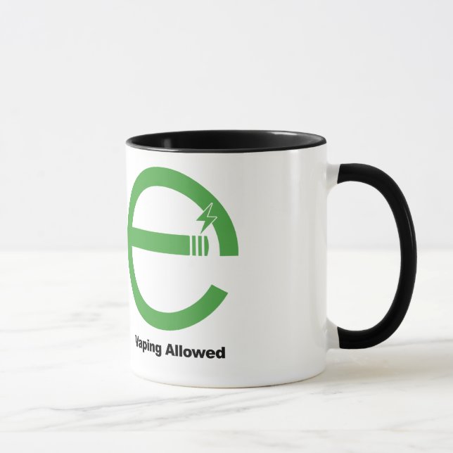 Förbjudit röka. Tillåtna Vaping Mugg (Höger)