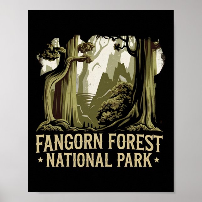 Förbjudna Fangorn Nationalpark Bokmalar H Poster (Framsidan)