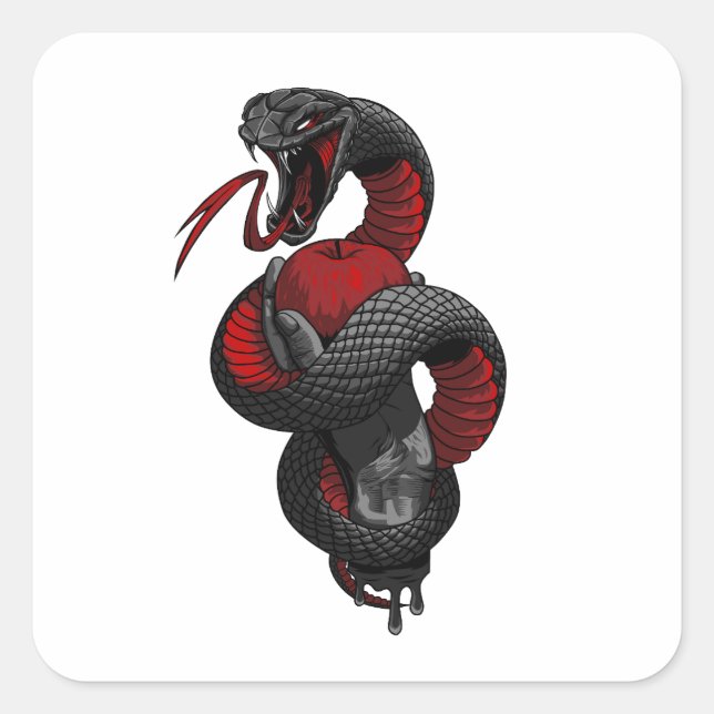 Förbjudna fruktträkor fyrkantigt klistermärke (Framsida)