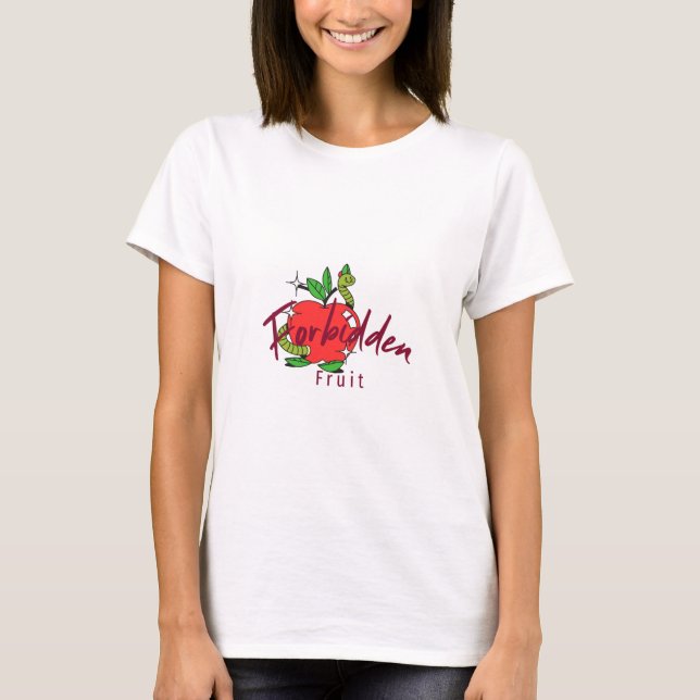 Förbjudna frukvita blommor TShirt T Shirt (Framsida)