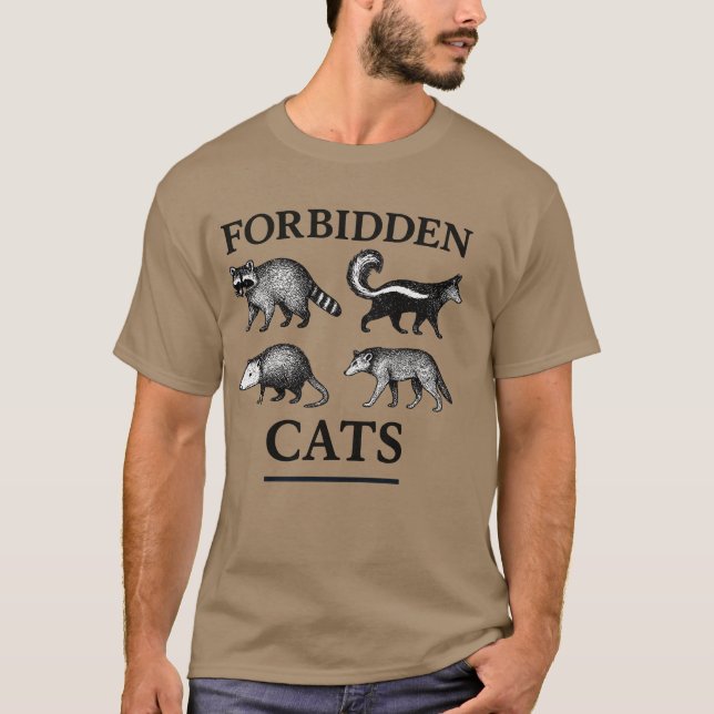 Förbjudna katter t shirt (Framsida)