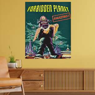 Förbjudna Planeten - Vintage Film Poster