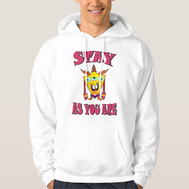 Förbli som du är hoodie (Framsida)