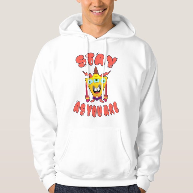 Förbli som du är hoodie (Framsida)