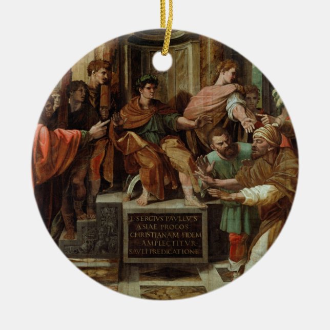 Förblinda av Elymas (tecknaden för Sistinen Ch Julgransprydnad Keramik (Framsidan)