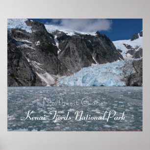 Förbluffa affischen för Alaska glaciärKenai Fjo Poster