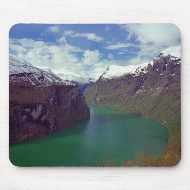 Förbluffa den Geiranger fjorden Mousepad Musmatta (Framsidan)
